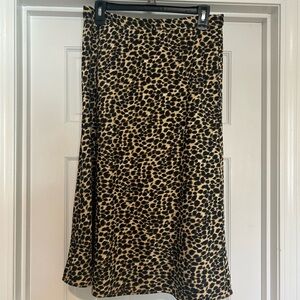 J. Crew Leopard Print Women's Midi Skirt